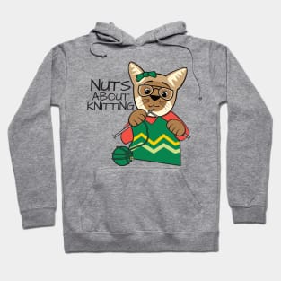 Nuts About Knitting Siamese Cat Hoodie